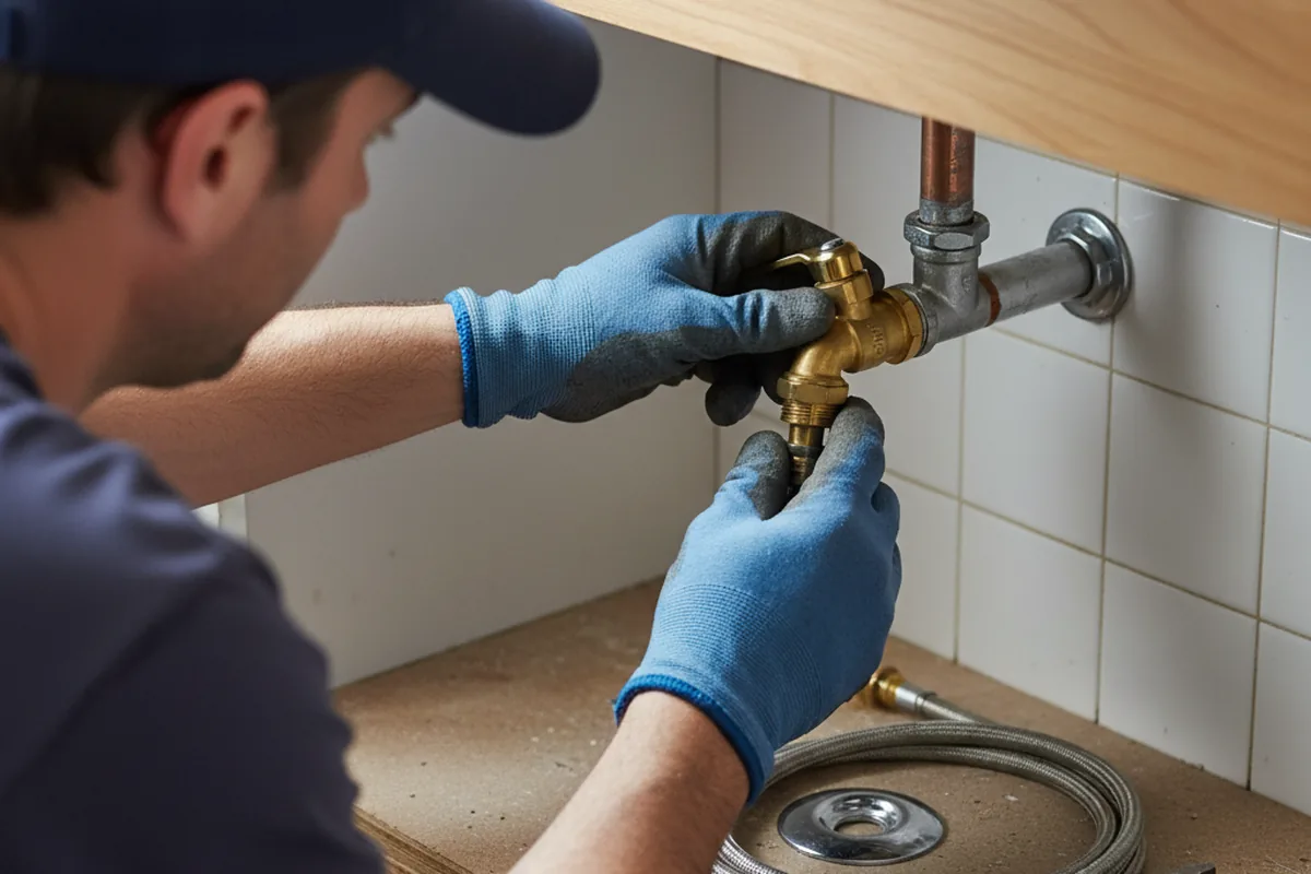 Shutoff valve and fitting work during Emergency Plumbing in Oldwick